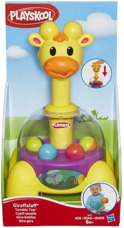 „PlaySkool“ žaislų žirafos veržlės viršuje su rutuliais iš „Hasbro Za5136“