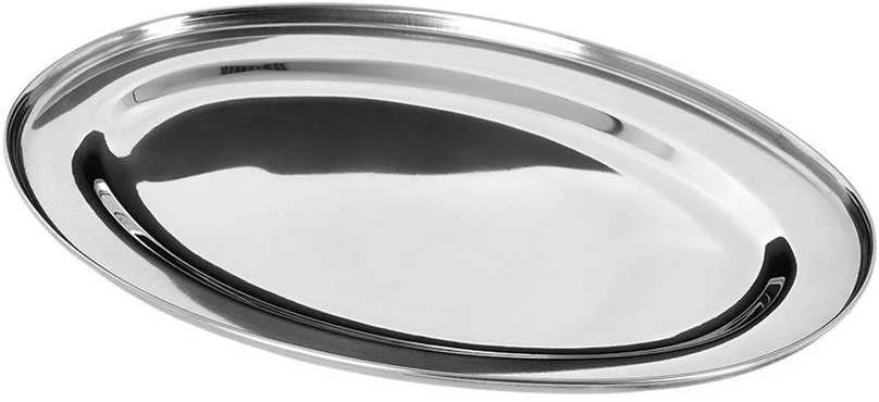 Excellent Houseware Plieninė serviravimo lėkštė ovali 3 vnt. - 44.5x29 cm, 40x27 cm, 34x21.5 cm
