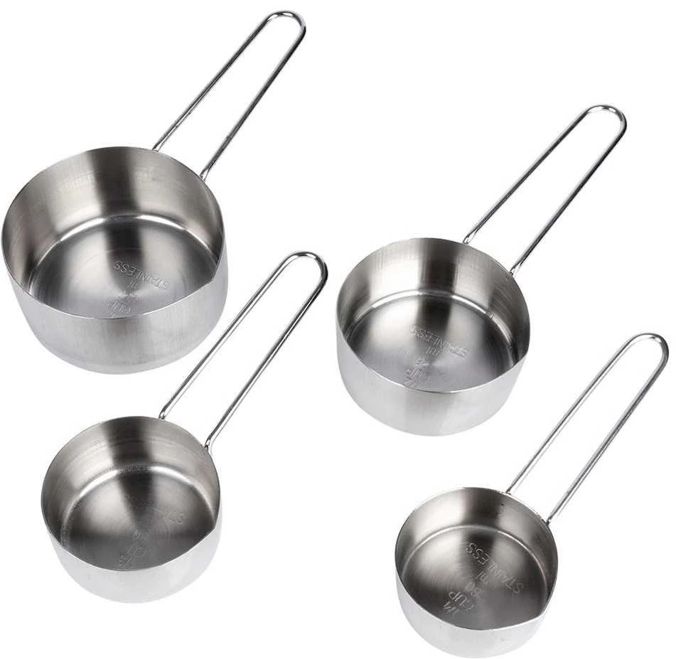 Excellent Houseware Plieniniai matavimo šaukštai 4 vnt. 60-200 ml