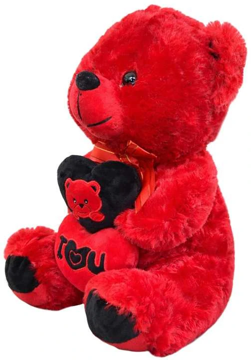Pliušinis meškutis su „I love you“ širdiele
