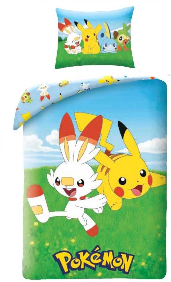 Pokemon patalynė 140 x 200 cm ir pagalvės užvalkalas 70 x 90 cm