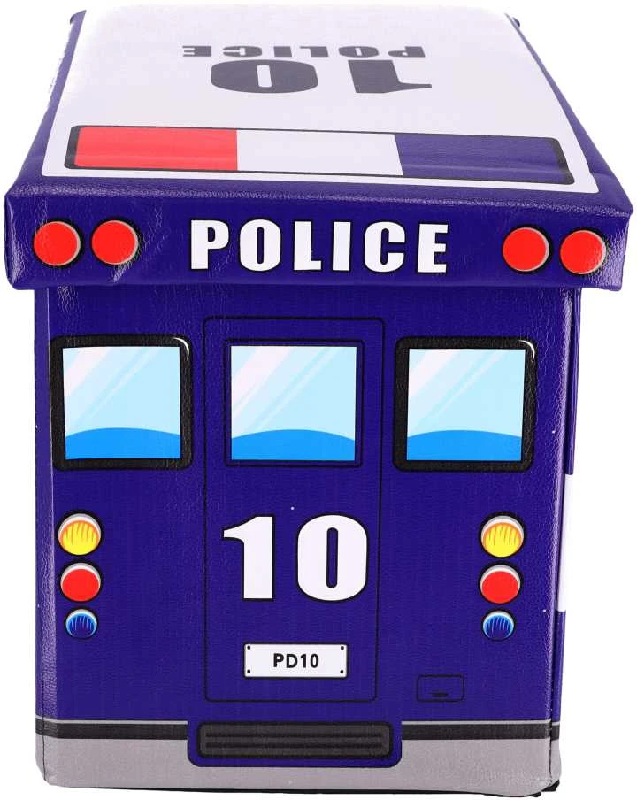 „Pouf“ žaislų konteineris - policijos automobilis