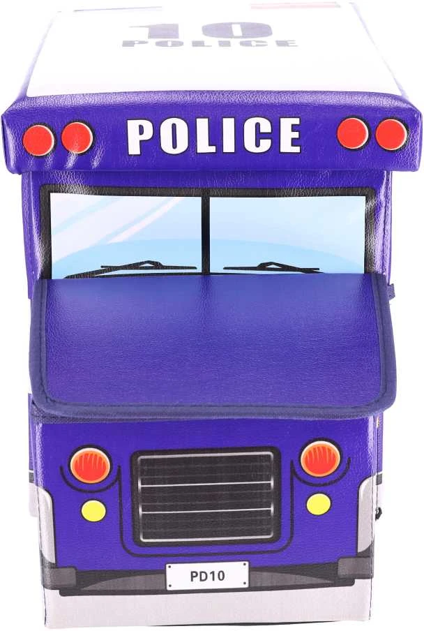 „Pouf“ žaislų konteineris - policijos automobilis