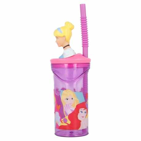 STOR Princesė 3D puodelis su šiaudeliu 360 ml