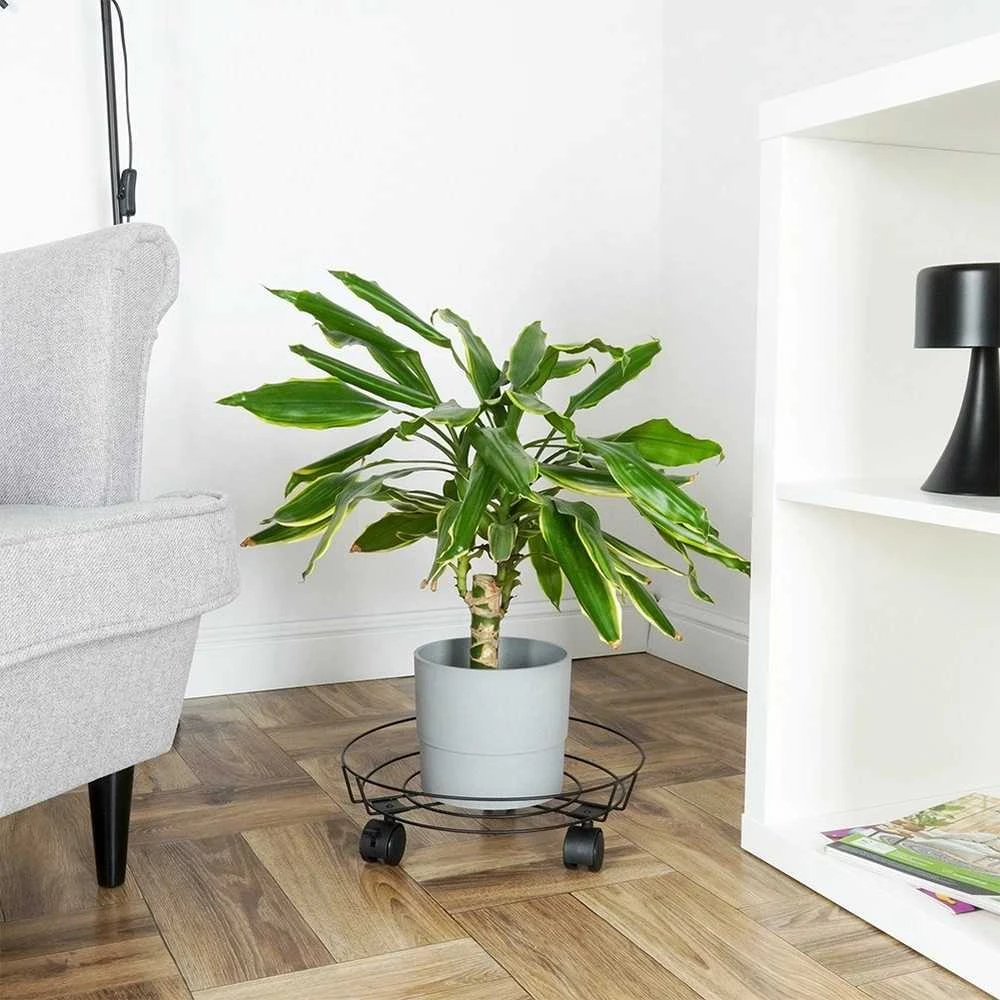 Mondex ProGarden Vazonų stovas su ratais 31,5 cm juodas