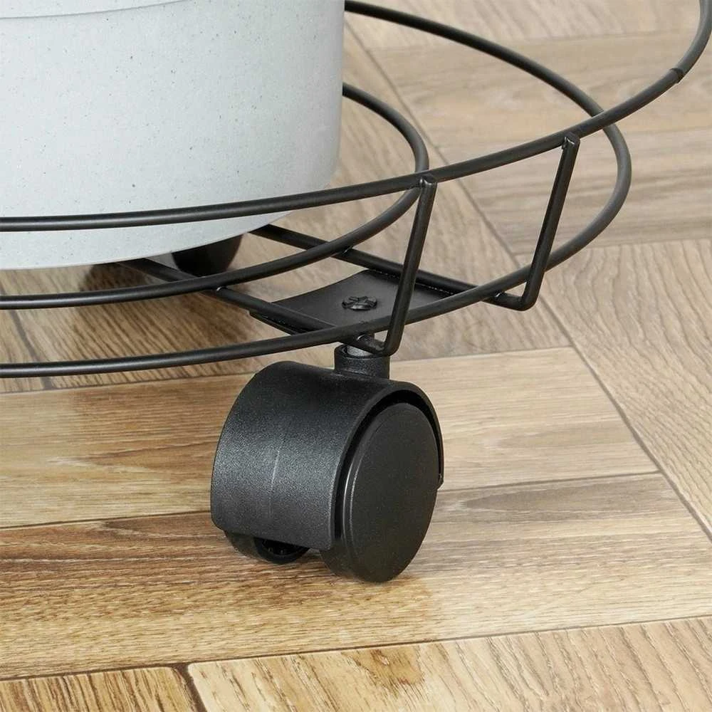 Mondex ProGarden Vazonų stovas su ratais 31,5 cm juodas