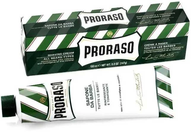 Proraso Green Line Shaving Cream Gaivinantis skutimosi kremas, 150 ml