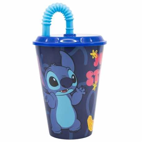 Stor Stitch puodelis su šiaudeliu 430 ml
