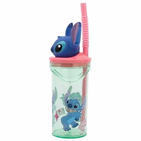 Puodelis su šiaudeliais,Stitch, 360 ml