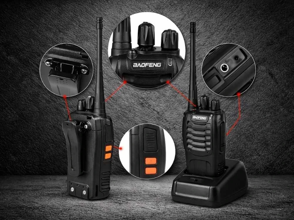 Racijos 2 vnt. „baofeng bf-888s“ trumpojo nuotolio ryšio radio aparatų rinkinys, didelis veikimo nuotolis iki 8 km, 1500 mah