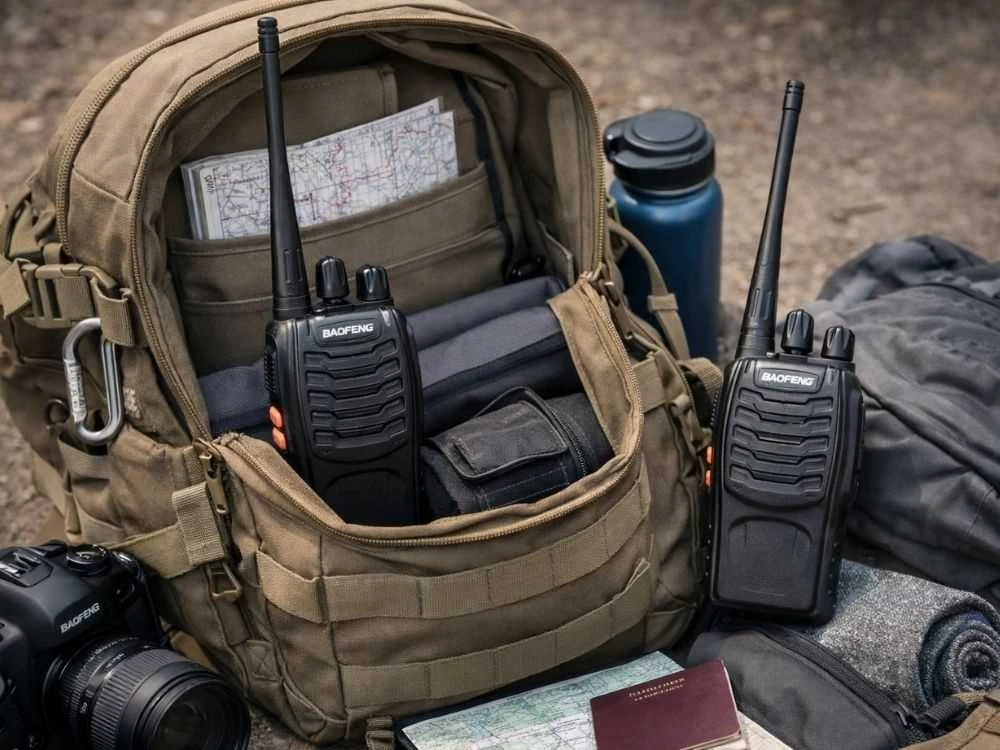 Racijos 2 vnt. „baofeng bf-888s“ trumpojo nuotolio ryšio radio aparatų rinkinys, didelis veikimo nuotolis iki 8 km, 1500 mah