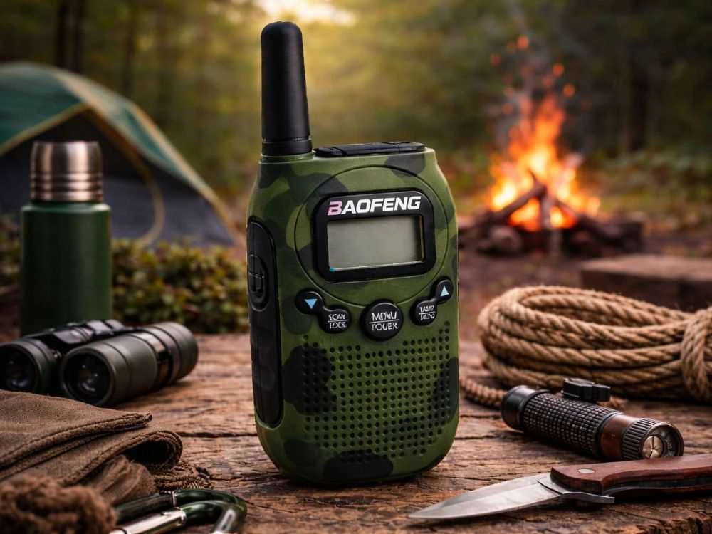 Racijų rinkinys: 2 vnt. „baofeng bf-t6“ trumpojo nuotolio radijų, didelis veikimo nuotolis iki 2 km, žibintuvėlis, 1500 mah