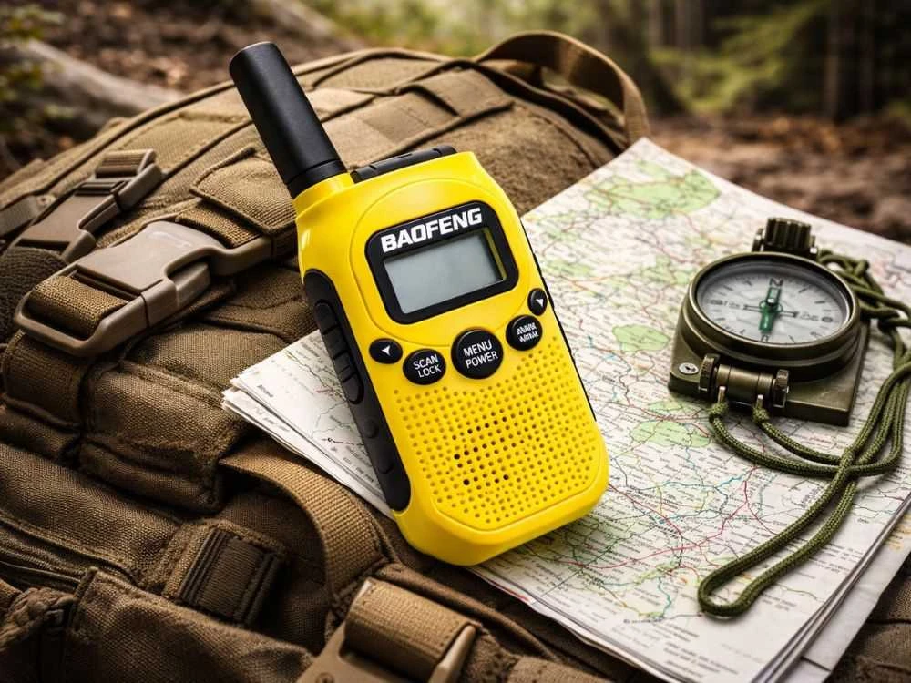 Racijų rinkinys: 2 vnt. „baofeng bf-t6“ trumpojo nuotolio radijų, didelis veikimo nuotolis iki 2 km, žibintuvėlis, 1500 mah