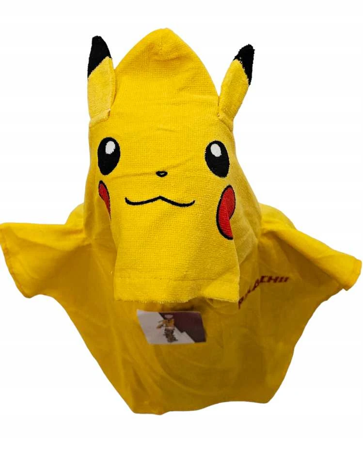 Pikachu vaikiškas rankšluostis-pončas su gobtuvu