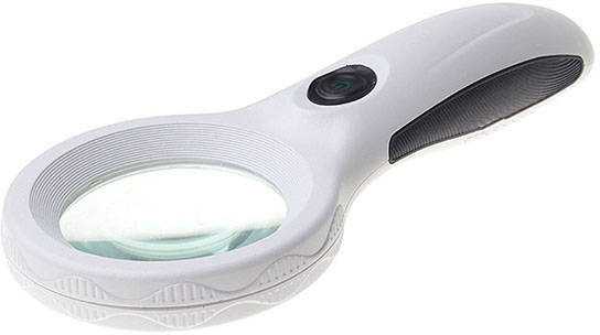 Didinamasis stiklas su LED apšvietimu ir UV, 4x, 60 mm
