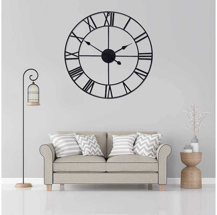 Rome retro vintage loft 3d sieninis laikrodis 60cm