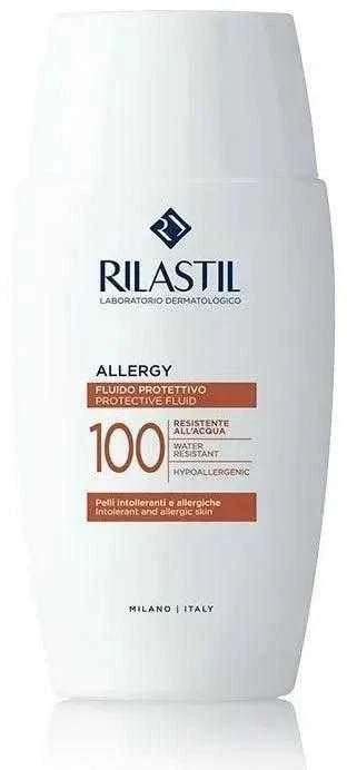 Rilastil Sun System Allergy 100 Ultrafluid Spf50+ veido emulsija apsauganti jautrią odą nuo UVA UVB IR HEV spindulių 50ml