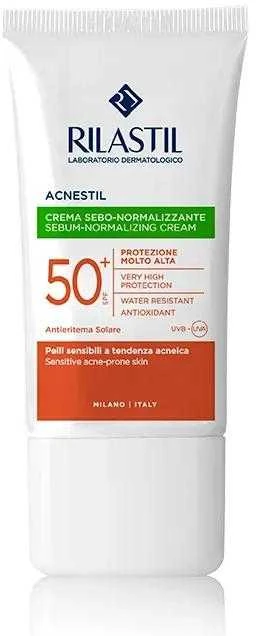 Rilastil Sun System Spf50+ Acnestil veido emulsija 40ml