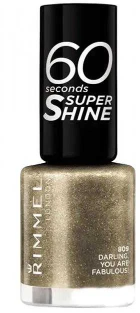 Rimmel London 60 Seconds Super Shine Nagų lakas Moterims 8 ml, 809 Darling You Are Fabulous!