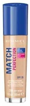 Rimmel London Rimmel Match Perfection makiažo pagrindas 30 ml. Spf20 200 Soft rusvai gelsvas