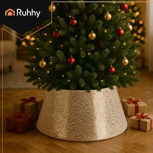Christmas medžio cover 60x22cm sidabrinis Ruhhy 25361
