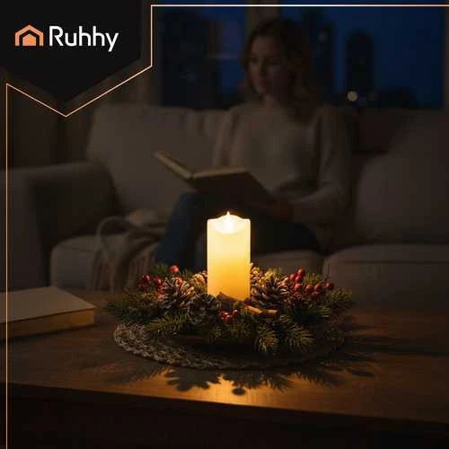 LED žvakė Ruhhy 15x5 cm