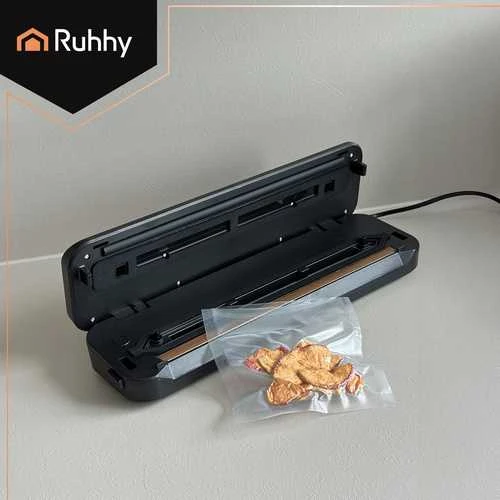 Ruhhy maisto vakuuminis aparatas 24755 - 80 kPa siurbimo galia, pjovimo peilis, nemokami maišeliai