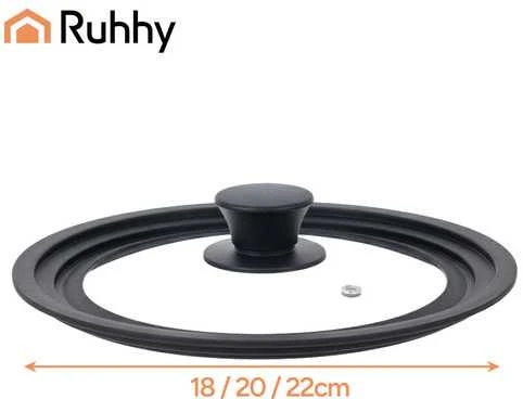 3 viename silikoninis dangtelis 18/20/22 cm Ruhhy 25563