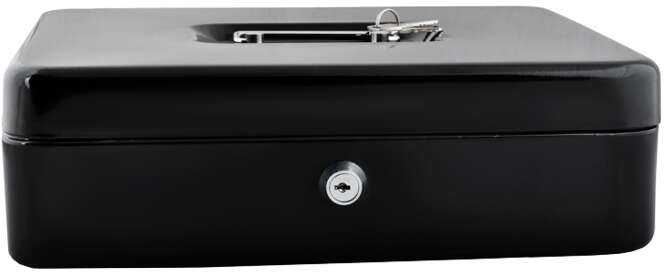 Malatec ISO TRADE Metalinis pinigų dėžutė Juoda Lockable 30x24x9cm
