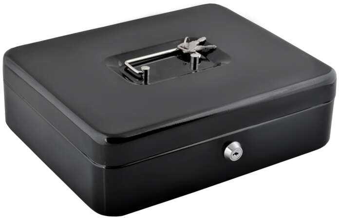 Malatec ISO TRADE Metalinis pinigų dėžutė Juoda Lockable 30x24x9cm