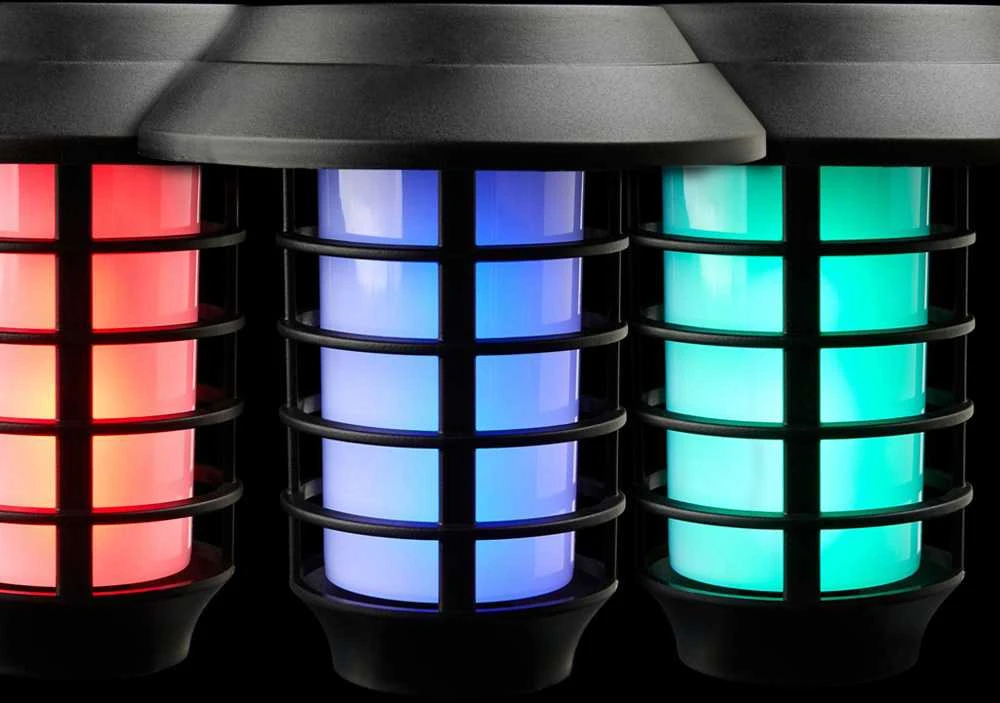 Saulės sodo lempa su RGB valdymu, IP65, ABS