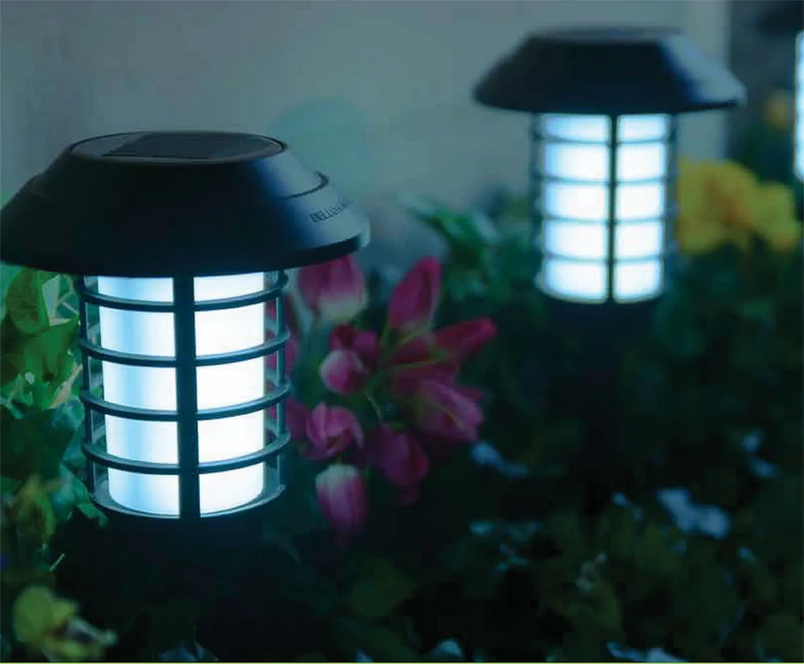 Saulės sodo lempa su RGB valdymu, IP65, ABS