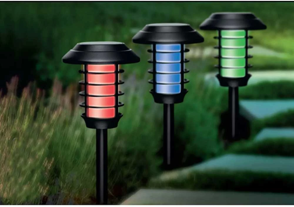 Saulės sodo lempa su RGB valdymu, IP65, ABS