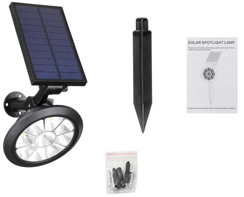 Saulės šviestuvas su RGB apšvietimu, IP55, 42 cm