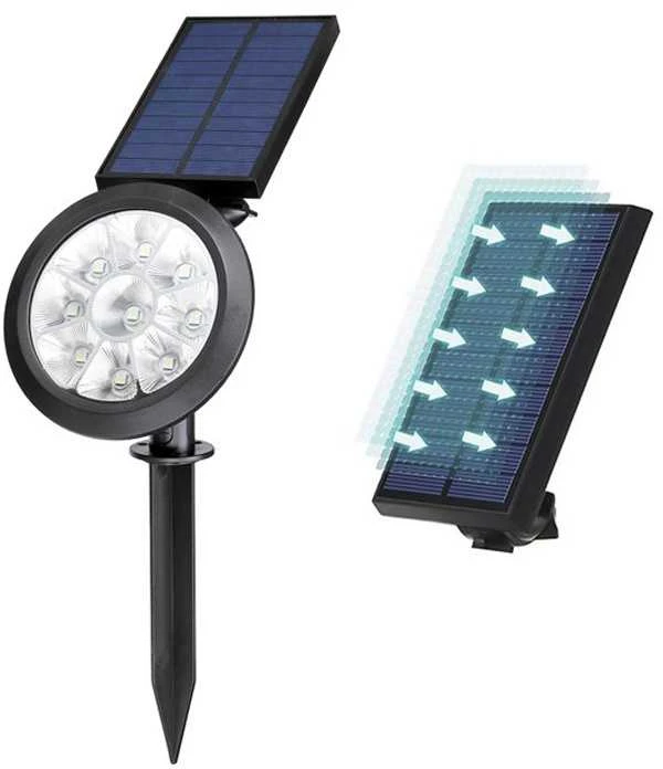 Saulės šviestuvas su RGB apšvietimu, IP55, 42 cm