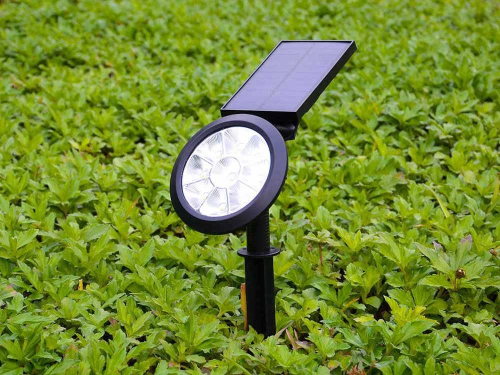 Saulės šviestuvas su RGB apšvietimu, IP55, 42 cm