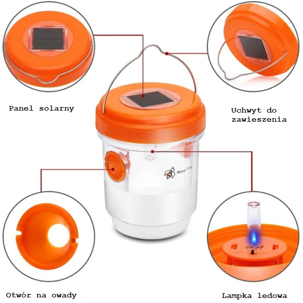 Saulės vabzdžių gaudyklė - oranžinė