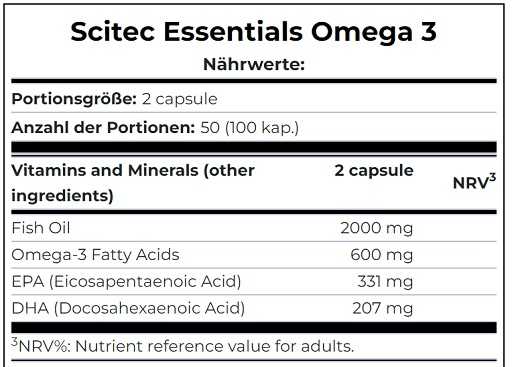 Scitec Omega 3 Kapsulės 100 vnt.