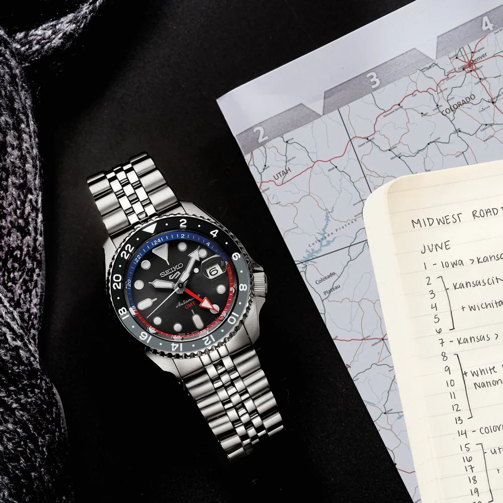 Vyriškas laikrodis Seiko 5 Sports SSK019, 43 mm, automatinis, su dėžute