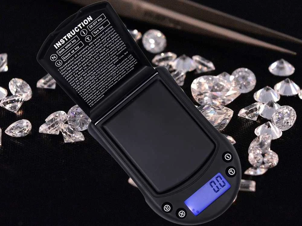 Virtuvinės svarstyklės Elektroninės juvelyrinės svarstyklės 500g/0,1g