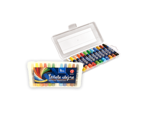 Tetis Šešiakampės aliejaus pastelės KT020 -AB - 12 spalvų