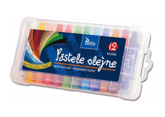 Tetis Šešiakampės aliejaus pastelės KT020 -AB - 12 spalvų