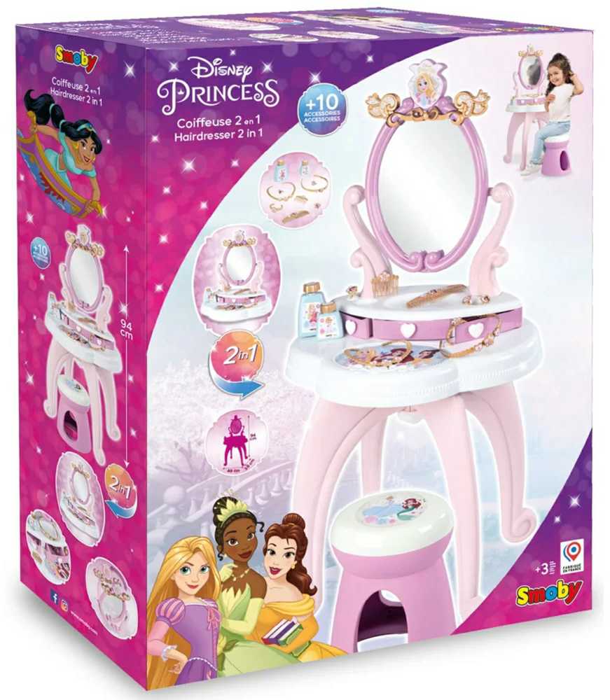 „Smoby Disney Princess“ tualetas 2in1 + 10 aksesuarų