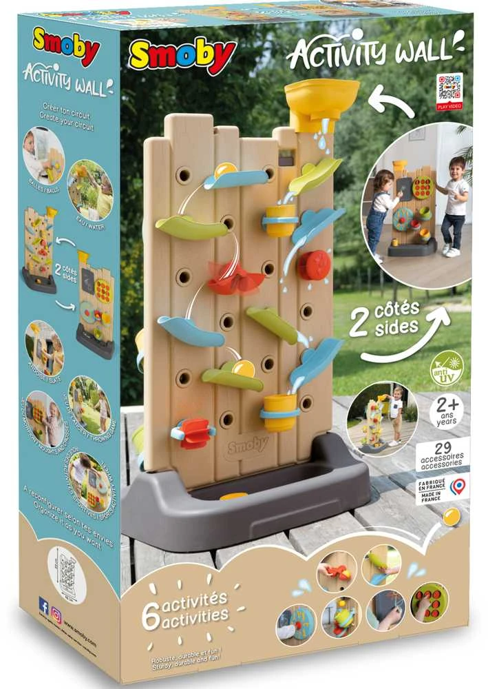Smoby dvigubos rūšies veiklos siena - Montessori manipuliacija