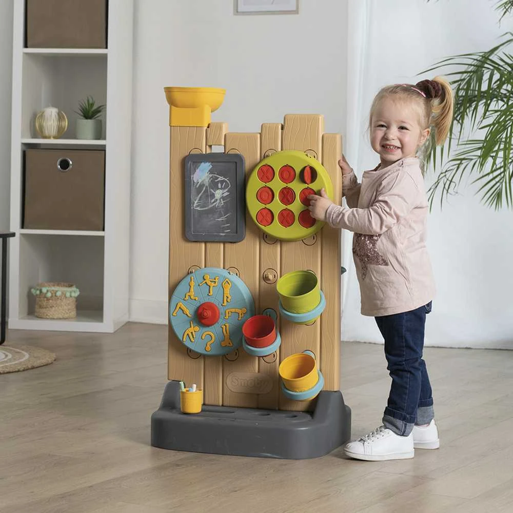 Smoby dvigubos rūšies veiklos siena - Montessori manipuliacija