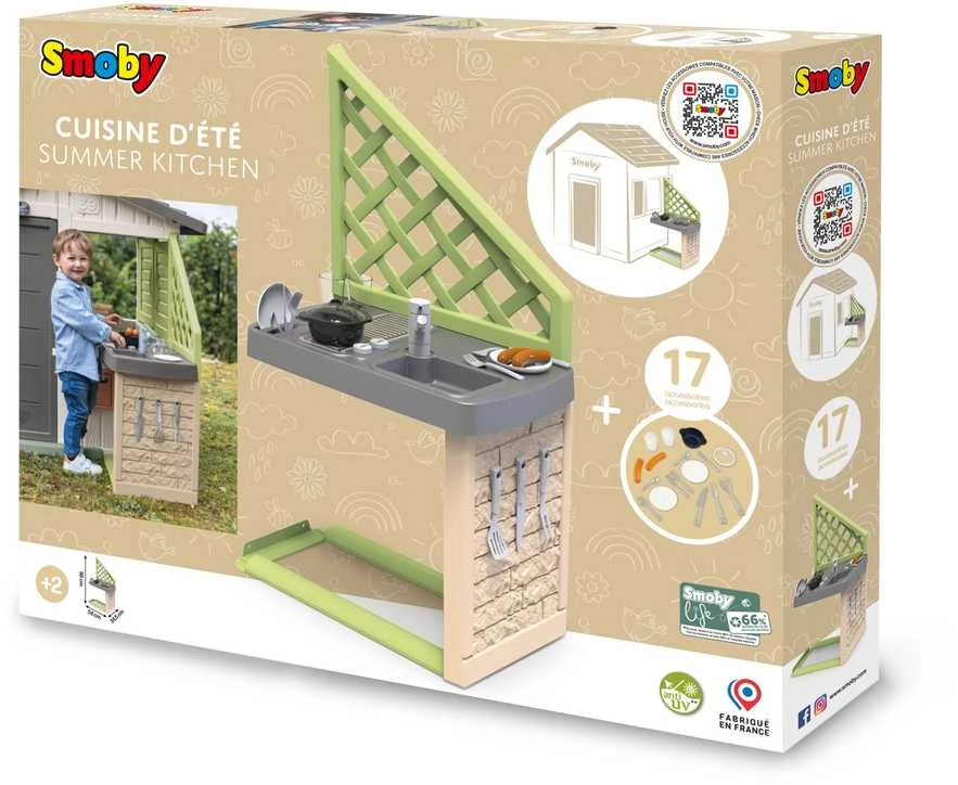 Smoby Vaikų žaidimų virtuvė su griliu ir kriaukle