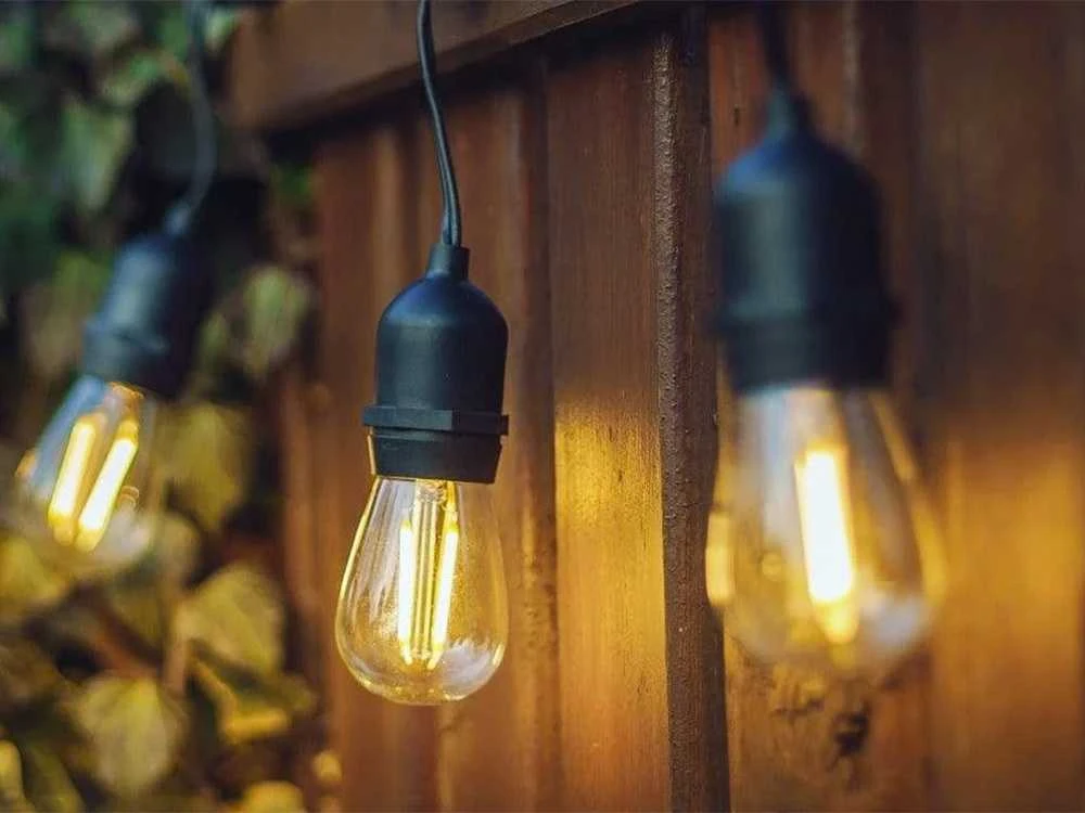 Sodo lemputės LED girlianda E27 20m, 20 lempučių