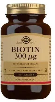 Solgar Biotinas 300 µg tabletės - 100 vnt. pakuotėje