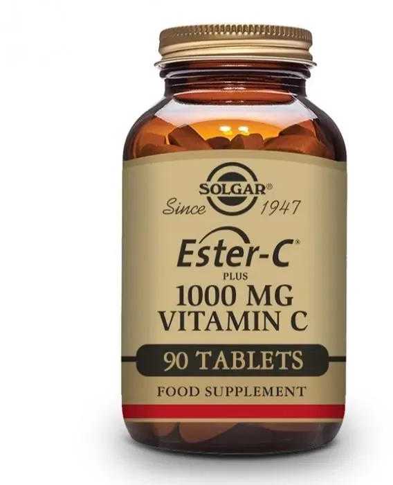 Solgar Ester-C Plus 1000mg Maisto papildas su Vitaminu C 90 kapsulių