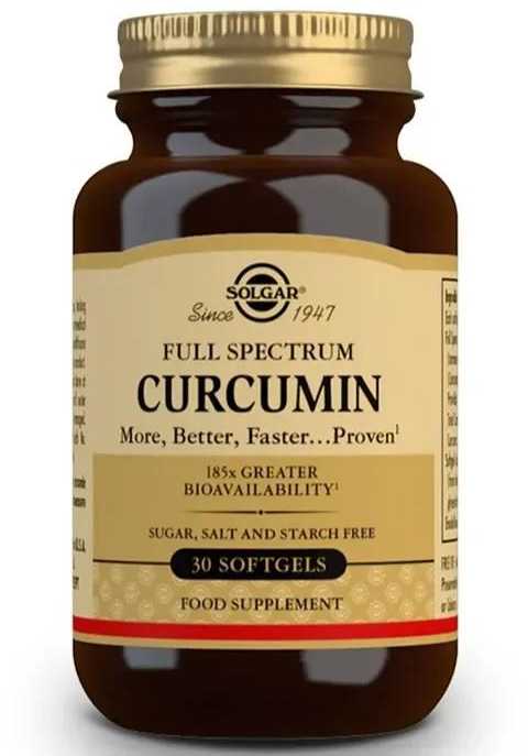 Solgar Curcumin Full Spectrum 30 kapsulių